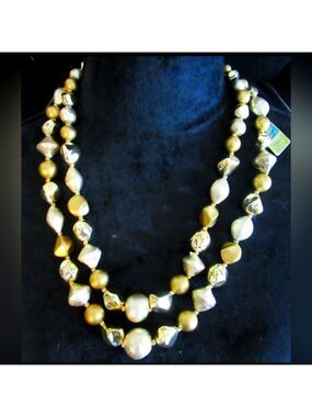 Vintage Coro  Ball Beaded  Multi Strand Necklace 20" NWT